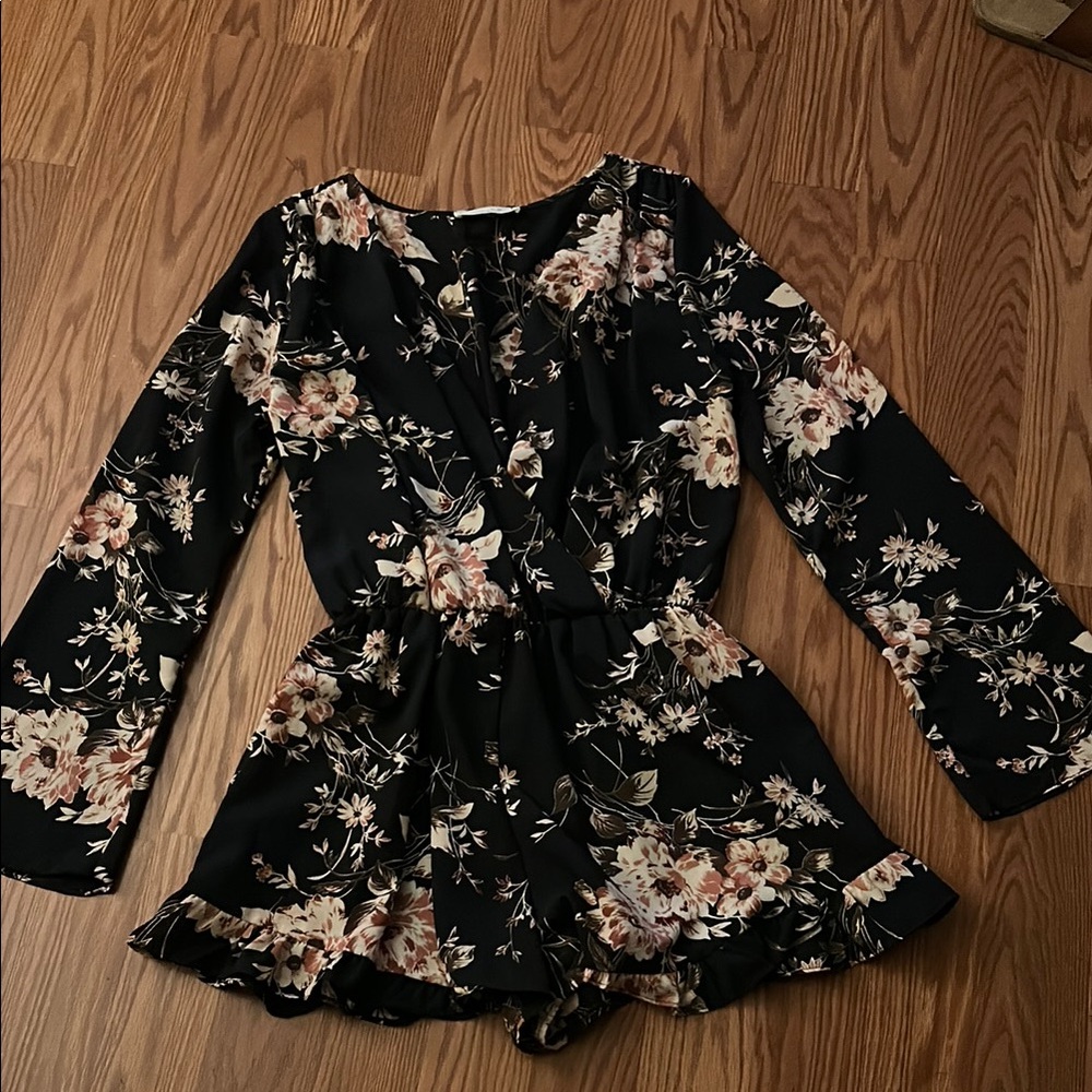 Floral Long Sleeve Romper